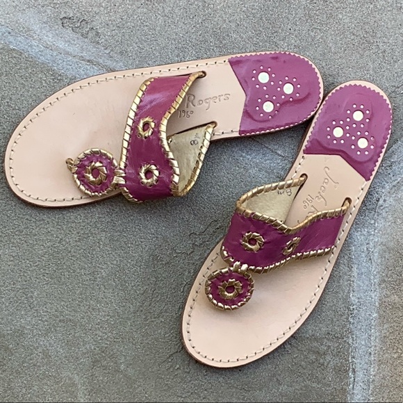 Jack Rogers Shoes - Jack Rogers Palm Beach Whipstitch Slide Sandals